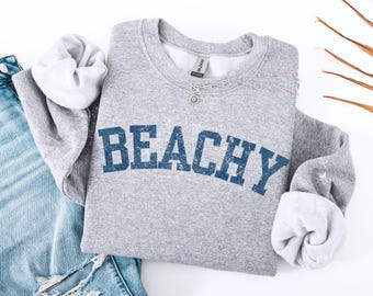 Felpa da spiaggia, maglione Ocean Vibes, pullover estivo da spiaggia, felpa con cappuccio unisex, abbigliamento costiero, abbigliamento da vacanza
