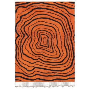Orange moroccan rug, Orange and Red moroccan shag rug, moroccan carpet, Orange Beni Mrirt Rug,Boujaad Rug,moroccan rug 8x10, Beni Mrirt Rug