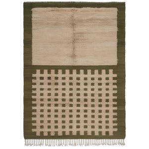 Green Moroccan Rug, Custom Tan Boujad Rug, Abstract Green Beni Mrirt, Handmade Moroccan Rug, Bohemian Green rug, Green Berber Rug, Moss Rug