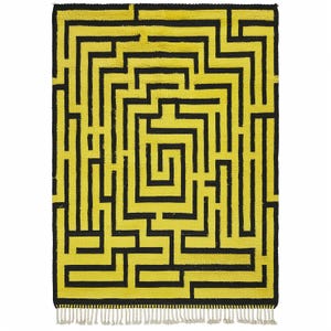 Black and Yellow Moroccan Rug, Moroccan rug, Beni ourain rug, berber rug, Custom rug, Handmade rug, Yellow rug, Berber yellow rug, area rug