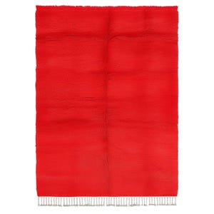 Moroccan Rug, Red Moroccan Rug, Red Boujaad Rug, Red Beni Ourain Rug, Beni Mrirt Rug,Handwoven Area Rug,Authentic Moroccan Rug,Berber Carpet