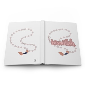 Muslim Intentional Journal, Islamic Notebook with Bismillah and Prayer Beads, Muslim Prayer Planner, Ramadan Gift, Islamic, Muslim journal