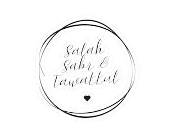 Inspirational Salah Kiss-Cut Stickers, Motivational Decals for Laptop, Planner, Journal, Islamic Art, Personal Growth