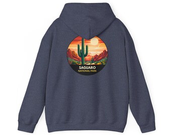 Saguaro National Park Hoodie, Desert Cactus Pullover, New Year New You Adventure Graphic