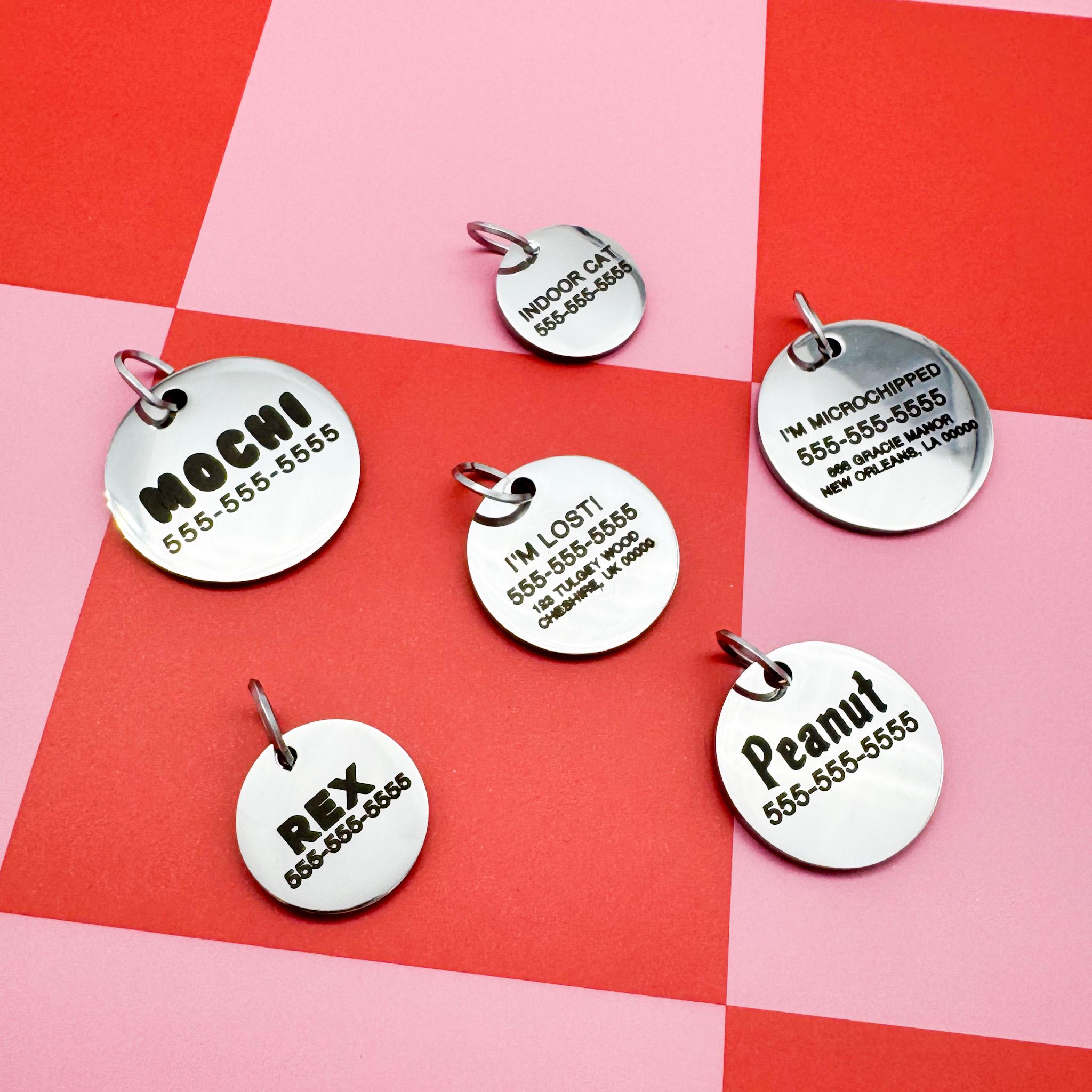 Custom Zero Nightmare Pet ID Tag, Engraved Stainless Steel Collar