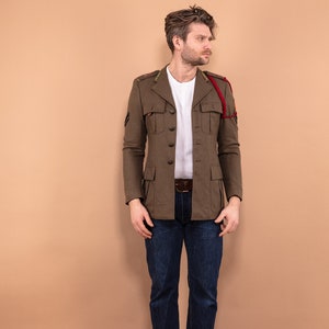 Belted army jacket shop