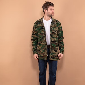 Camouflage Parka Jacket, Size S Military Style Jacket, Vintage Army Jacket, Field Outdoors Jacket, Cargo Field Jacket, Men Clothing