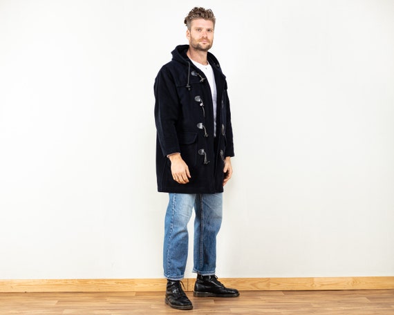 Navy blue duffle store coat mens