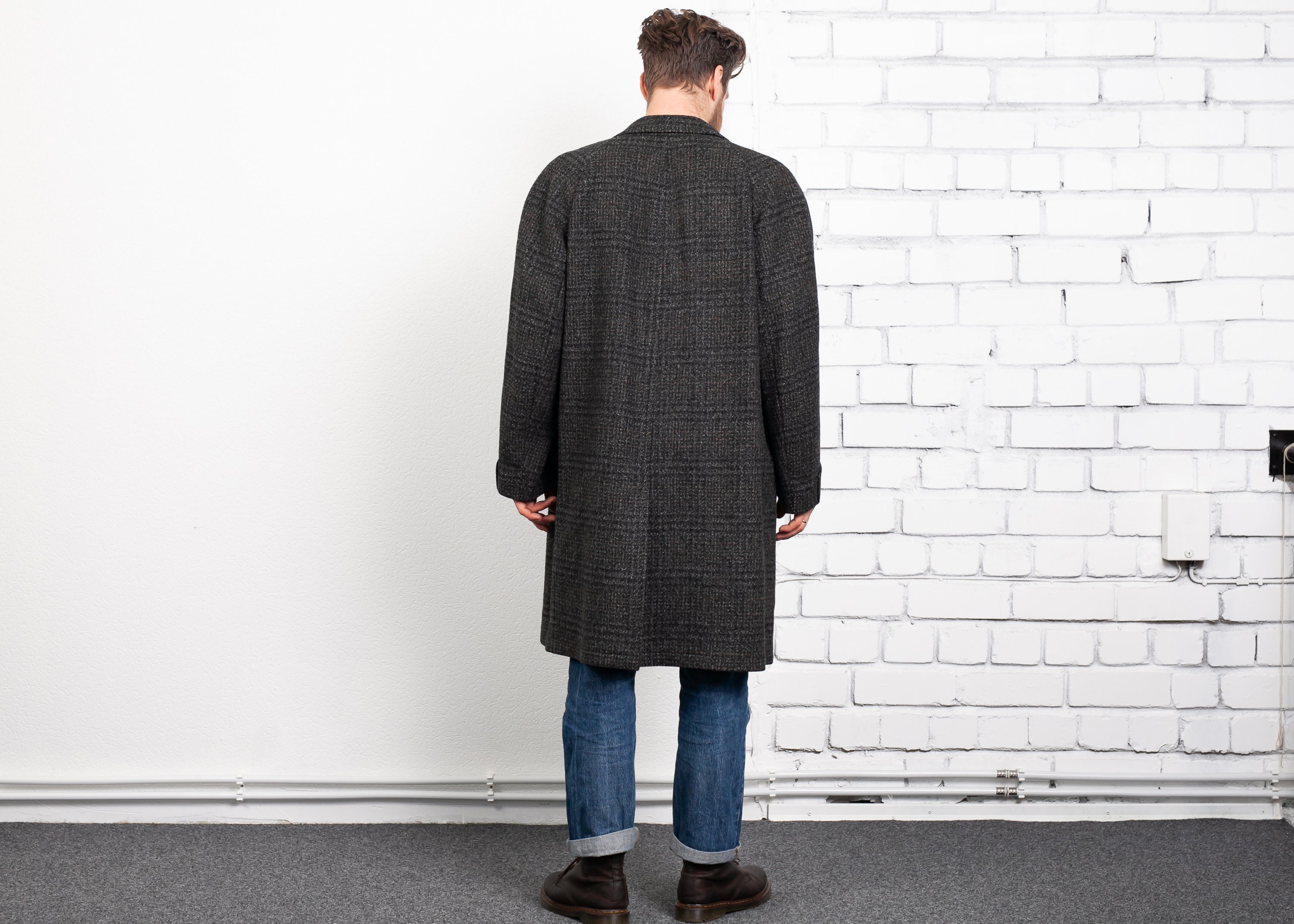 Vintage 100% Wool Coat . Men's 70s Winter Greatcoat Warm Topcoat ...