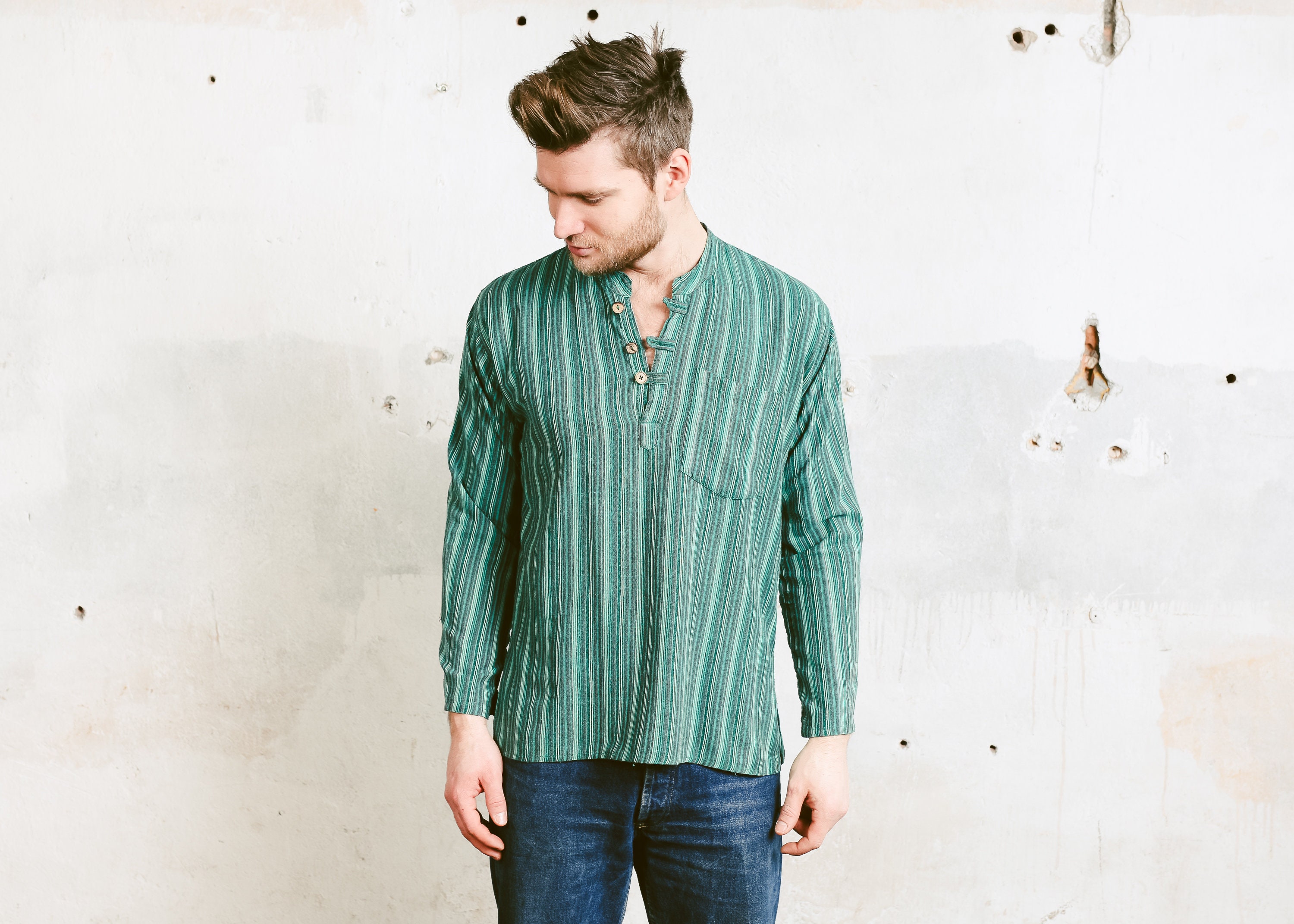 Flower Power Shirt Fancy Dress Costume 70S Hippy Hippie 1970S Top Xxl Mens Adult | eBay