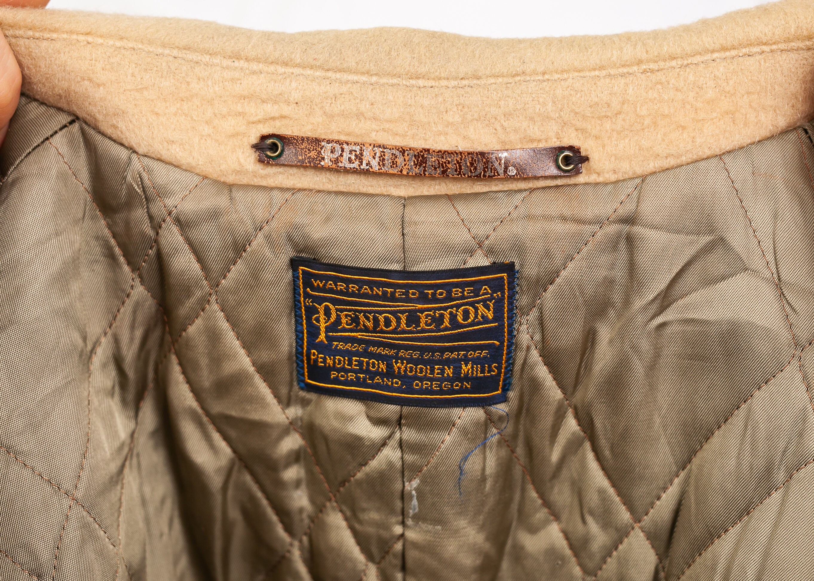 60s Pendleton Wool Car Coat . Vintage Men's Camel Brown Short Coat Winter Coat Warm Jacket Wool