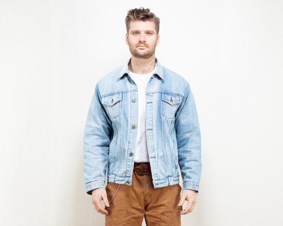 Blanket Lined Denim Jacket Men Jean 