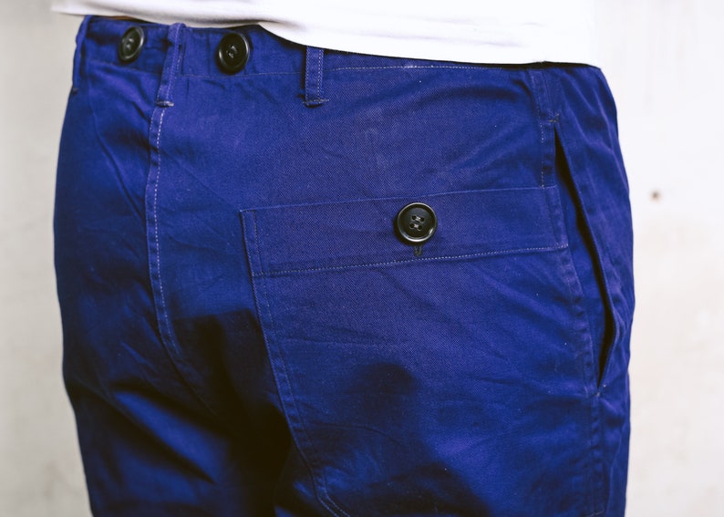 size 50 Large Navy Blue Men Ankle Pants Cotton Trousers Chore Pants Cargo Pants Factory Heavy Duty Workwear Vintage Utility Pants