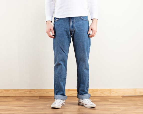 Men's Denim Blue Patchwork Cargo Jeans Oversized 5XL Autumn New Wide Leg Trousers  Men Hip Hop