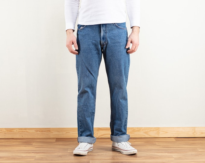 90's Men Jeans Medium Wash Jeans denim pants men vintage 90s men denim pants trousers gift idea jeans men clothing size large l