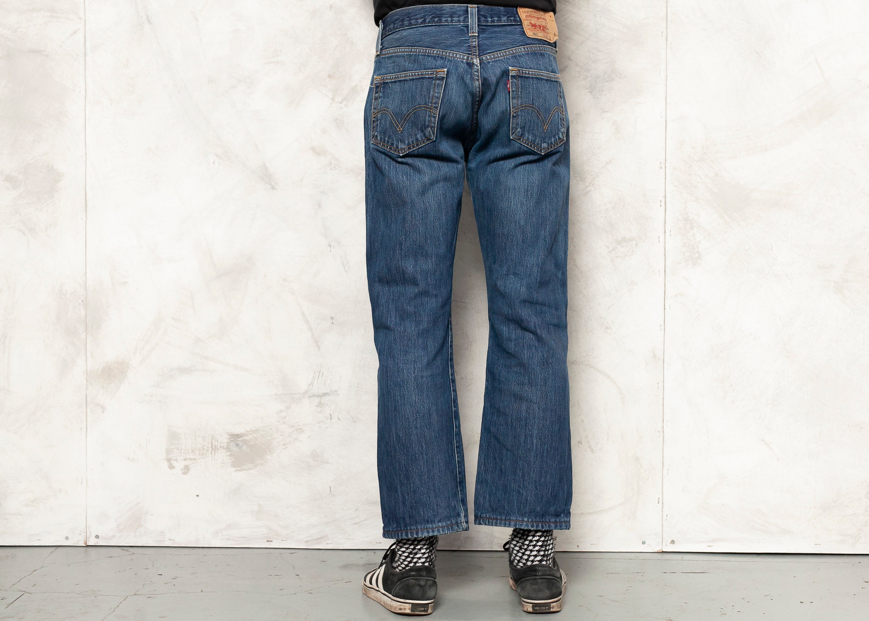 Red Tab Levi's Jeans 501 vintage denim pants red tab faded medium wash ...