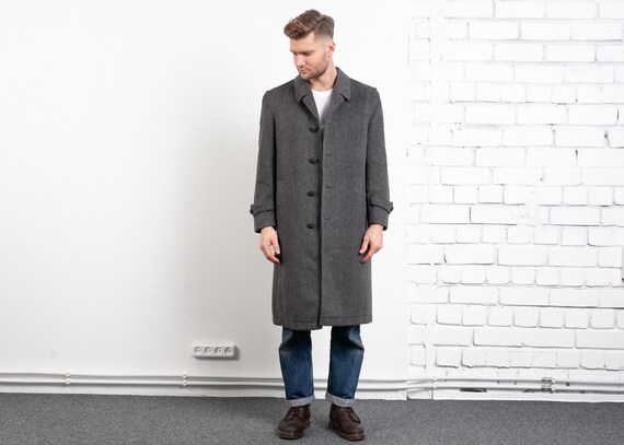 Vintage Loden Wool Coat . Wool Winter Coat 1970s G