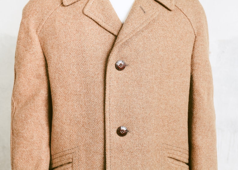 Mens Wool Winter Coat . Vintage 1970s Jacket Pea Coat Etsy