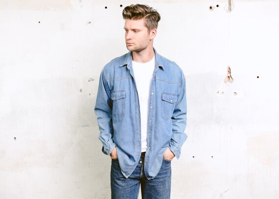 denim overshirt mens