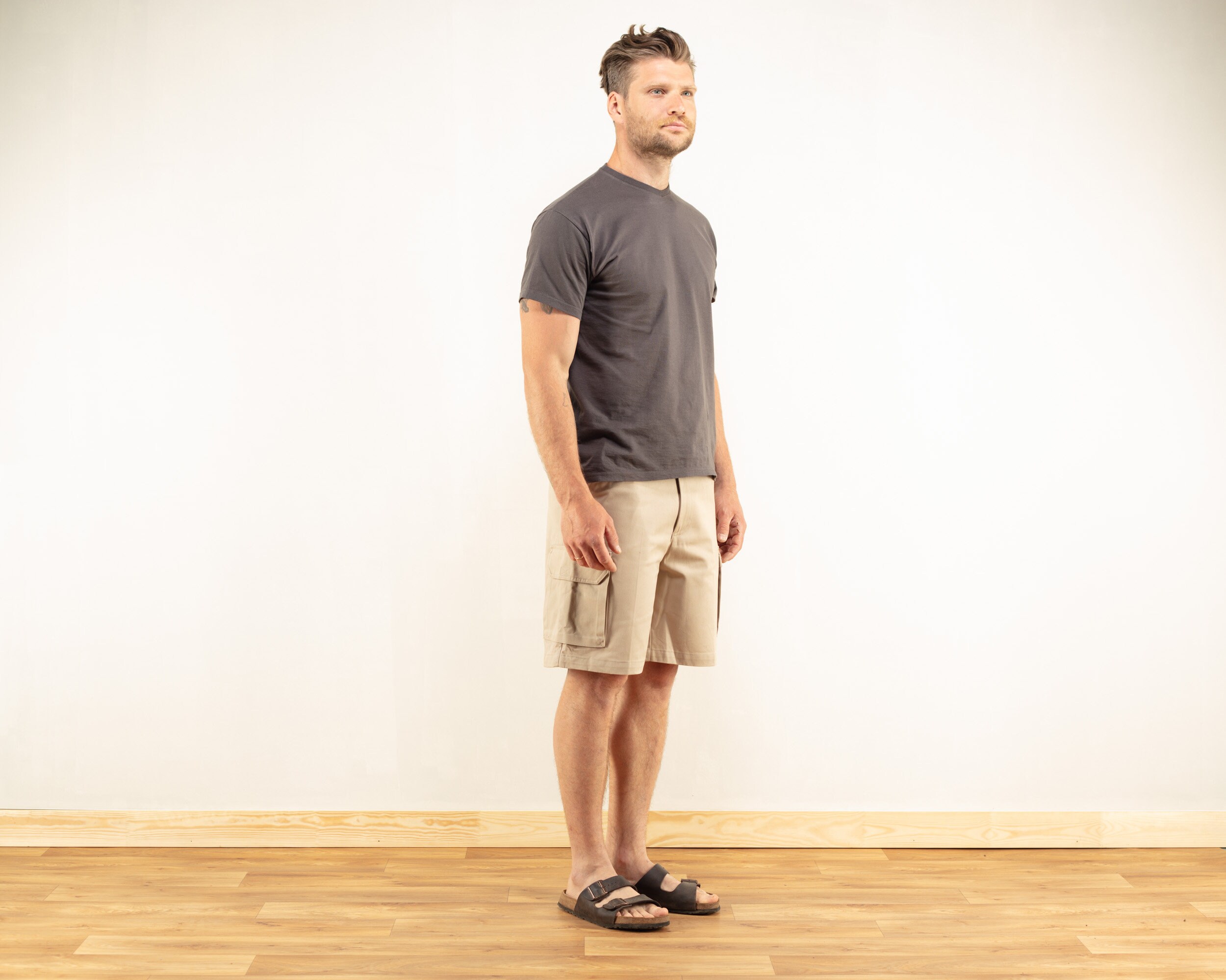 Deadstock Cargo Shorts 90s vintage safari everyday brown short pants utility shorts brown summer