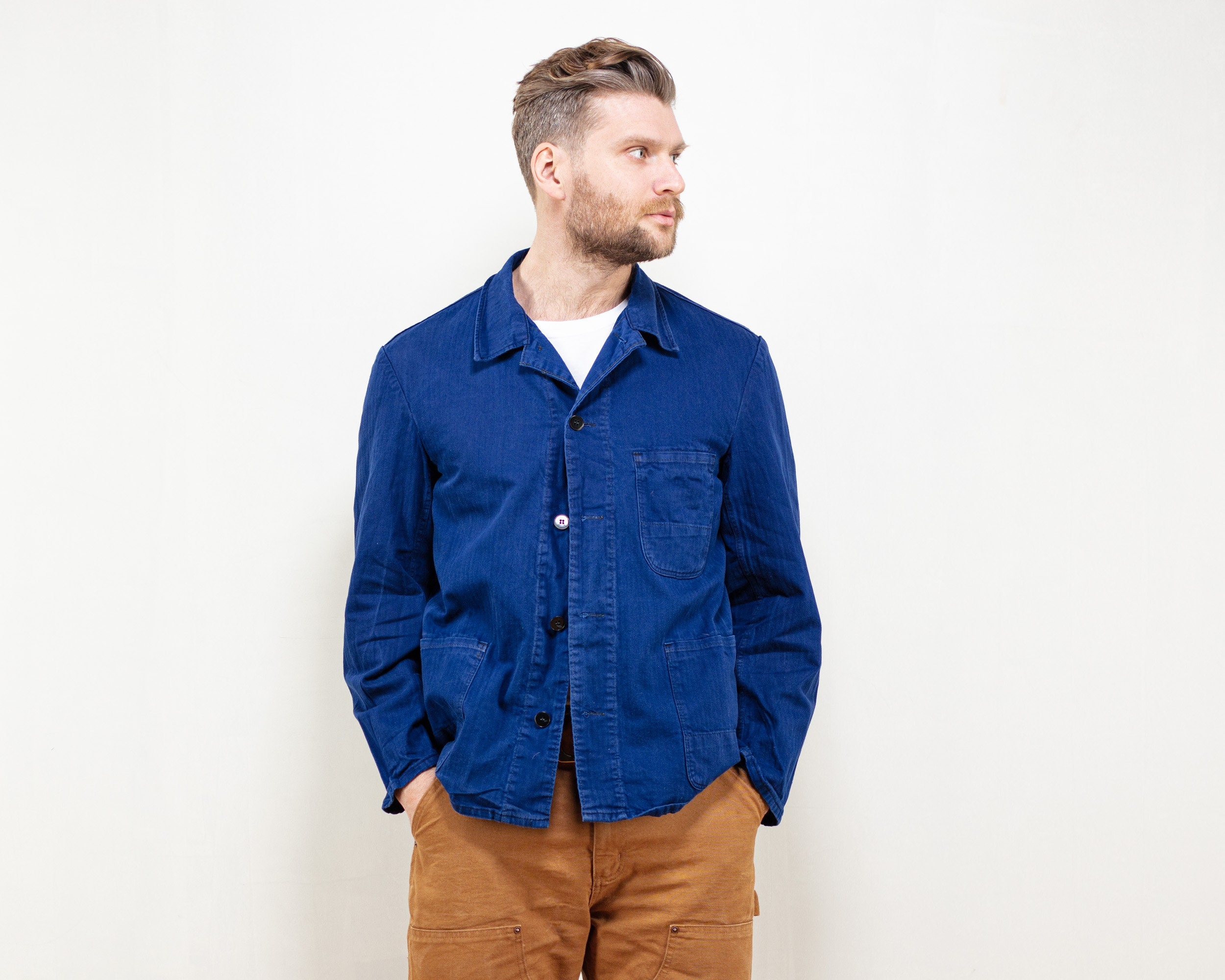 Men Chore Jacket vintage chore jacket 1970's men workwear outerwear