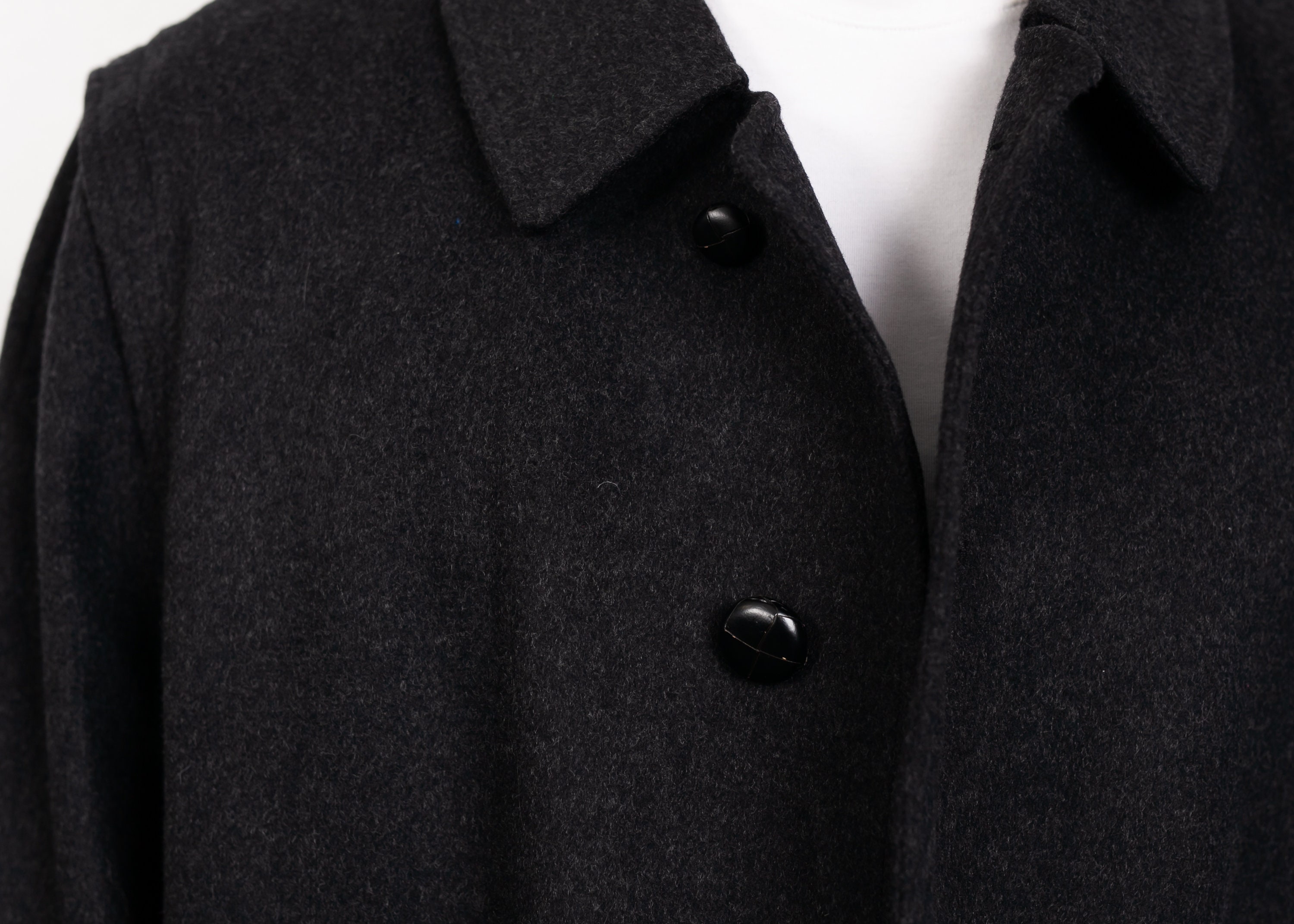 Loden Wool Coat Vintage Men Winter Coat 1990s Grey Topcoat Greatcoat ...