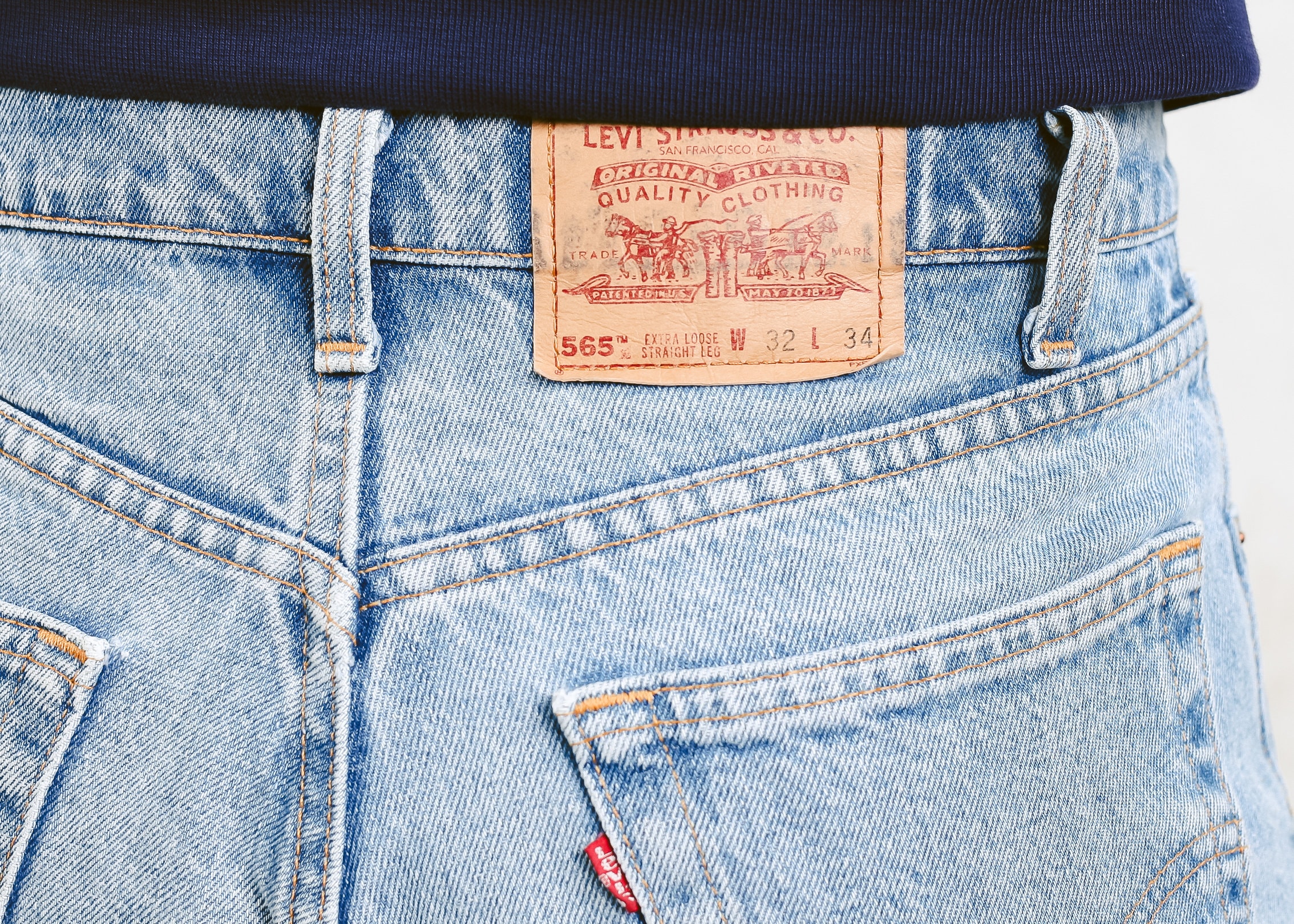 Vintage Levis 565 Jeans . Blue Denim Worn In W32 Crop Jeans Ankle Pants ...