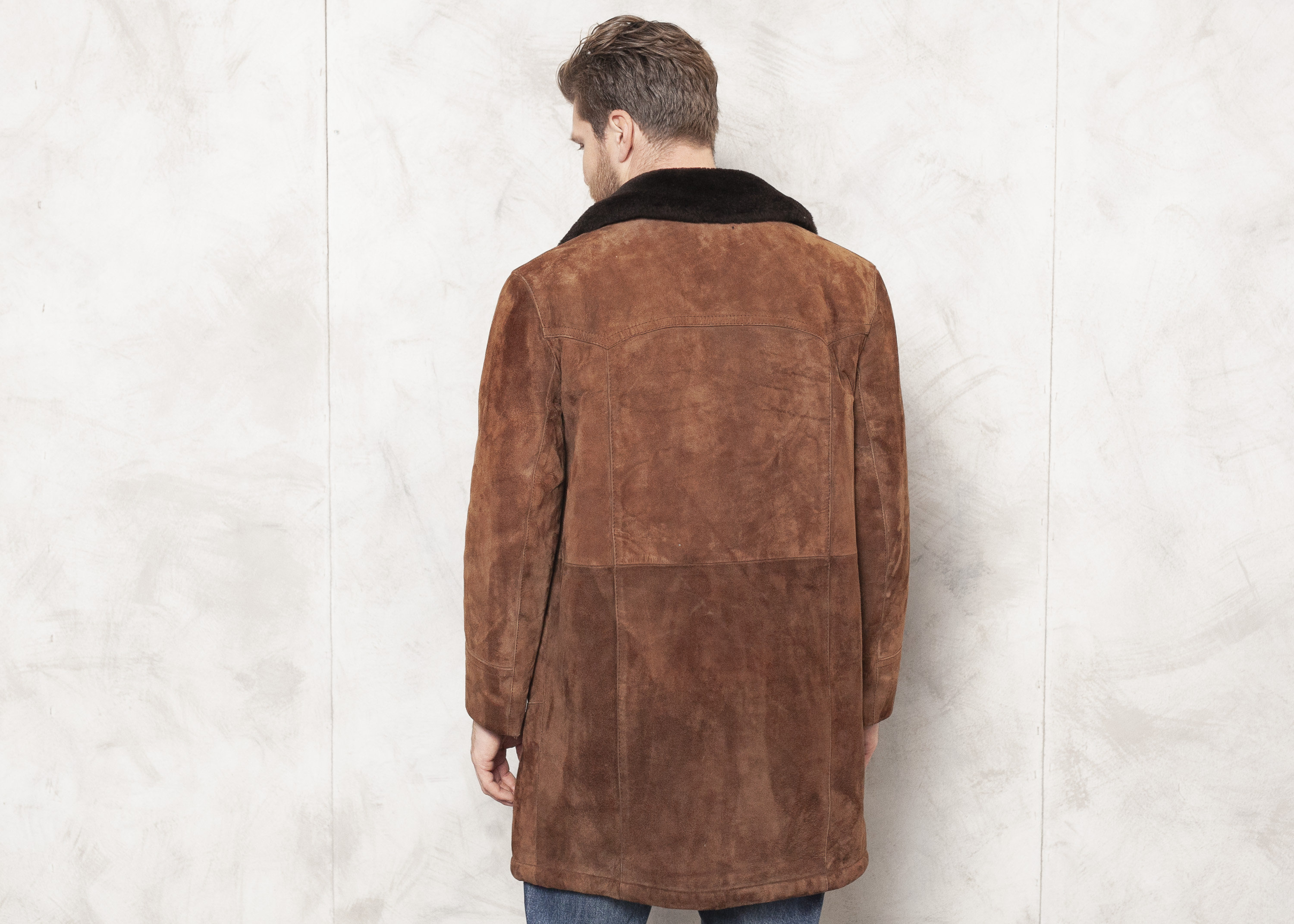 suede and sherpa coat