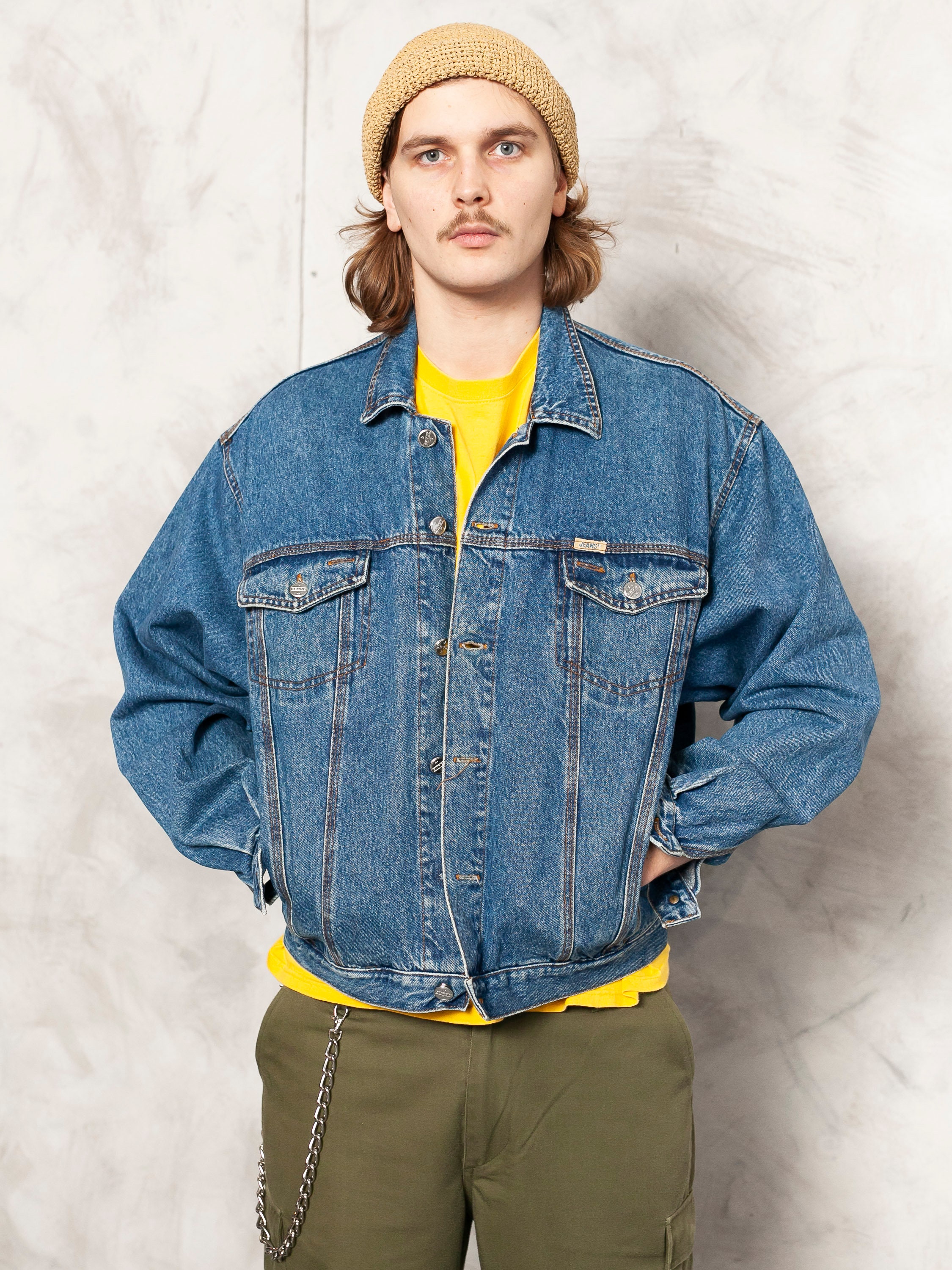 Classic Denim Jacket vintage 90s street jean jacket grunge | Etsy