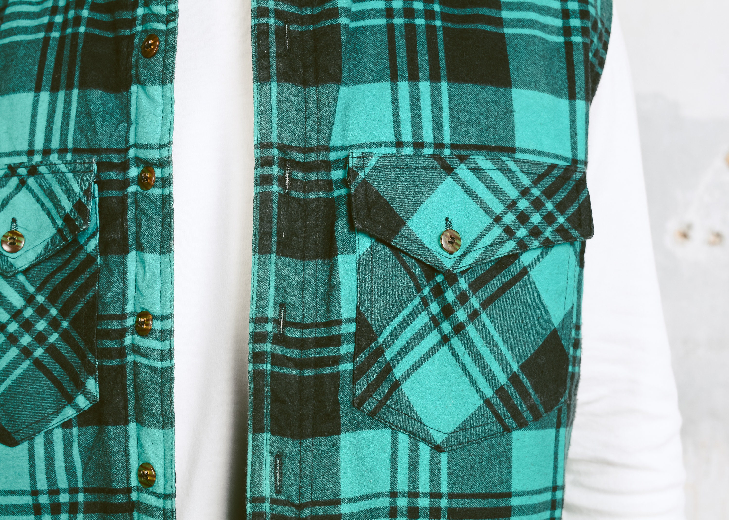 Mens Plaid Insulated Vest . Vintage 90s Grunge Jacket Hunter Lumberjack