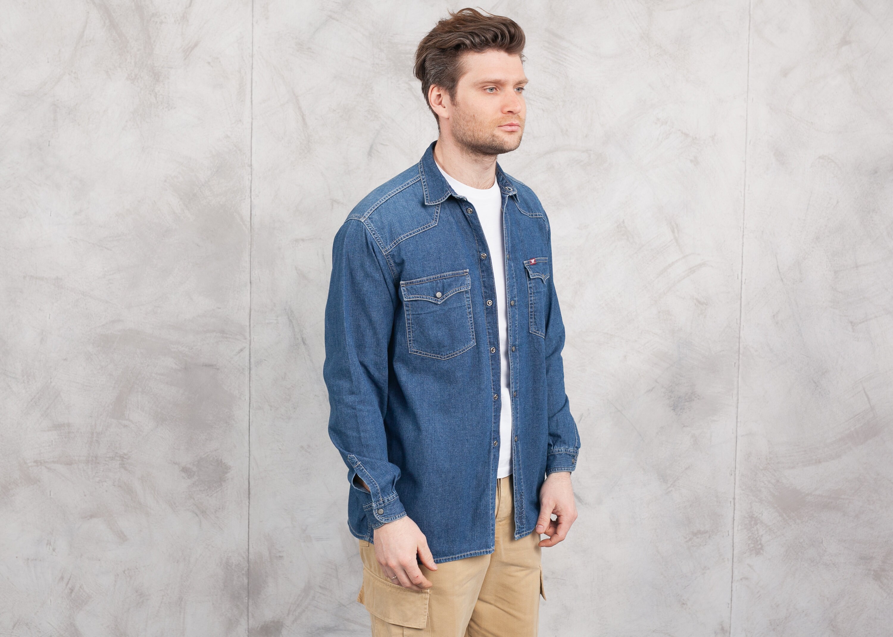 mustang denim shirt