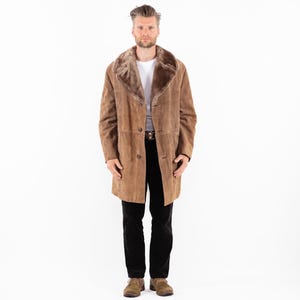 70's Men's Western Suede Coat, Size L Vintage Men's Suede Coat, Western Cowboy Coat, Mens Clothing, Trapper Apparel, Old Fashioned Outerwear