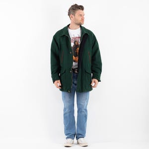 90s Green Wool Blend Jacket, Men&#39;s Size L/XL Wool Jacket, Old Fashioned Men&#39;s Clothing, Old Money Style, Retro Wool Jacket, BetaMenswear