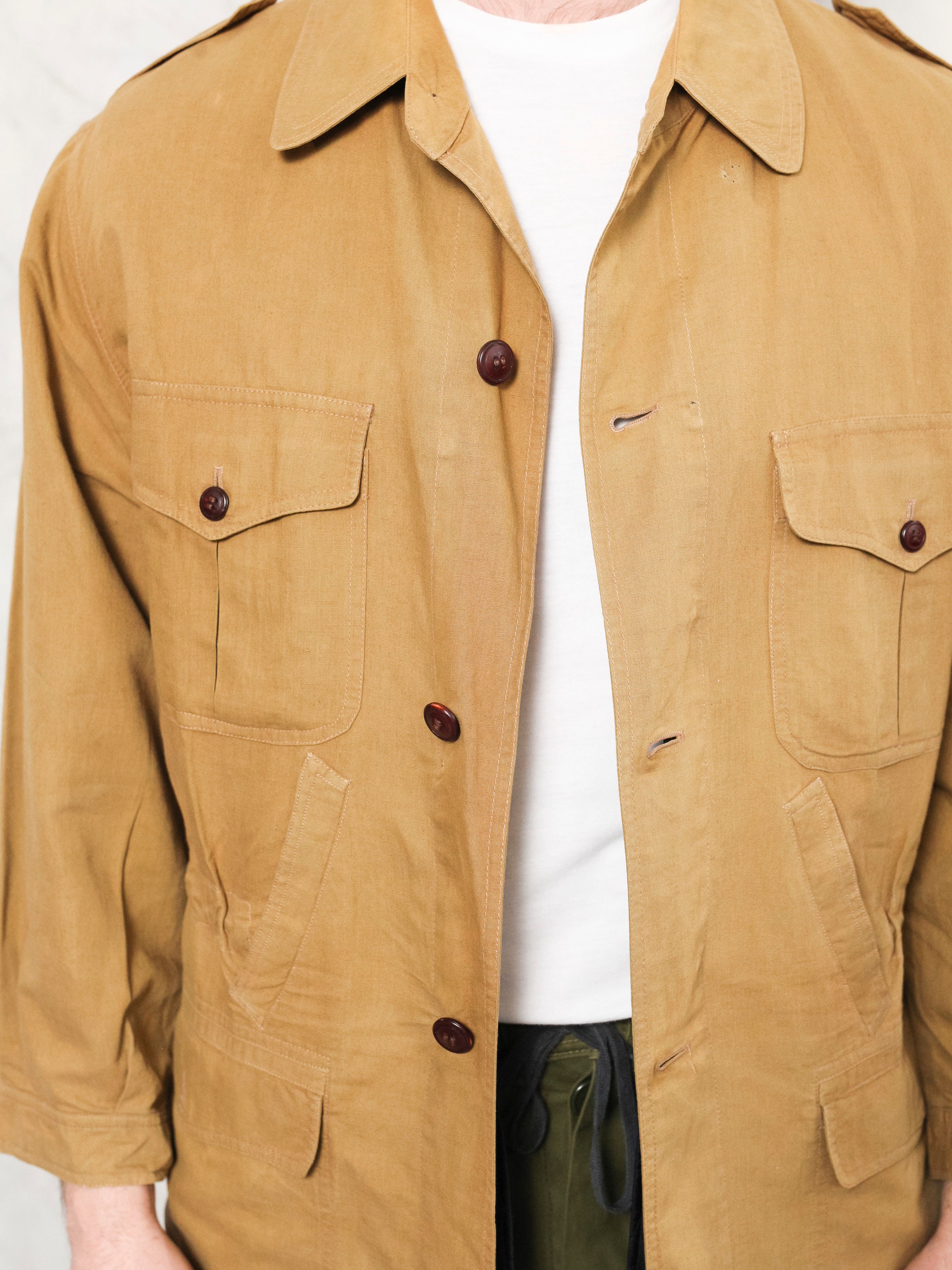 Bond Street Men Jacket vintage 80s bold brown cotton jacket causal parka jacket London everyday wear boyfriend gift fashion size large