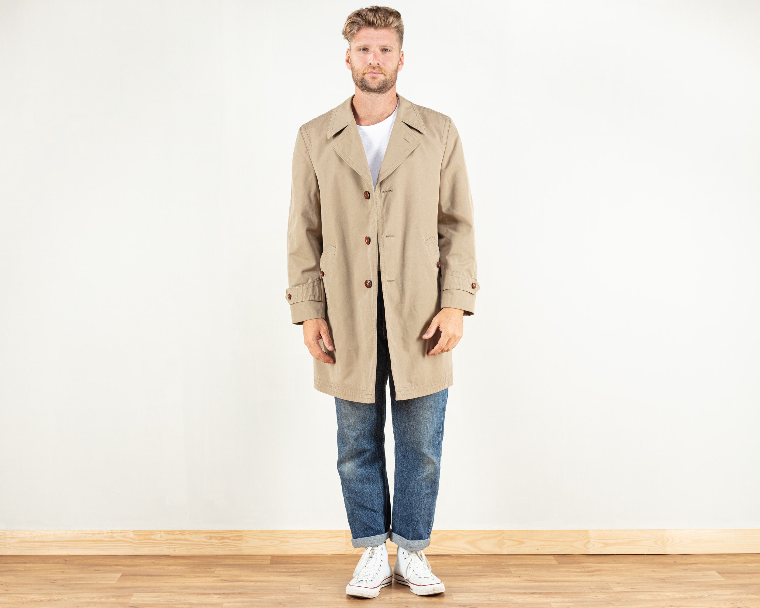 Vintage Short Coat Mac Coat Classic Men 