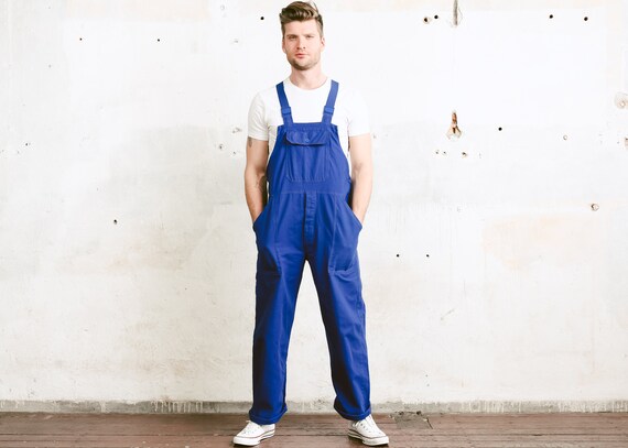 blue work jumpsuit