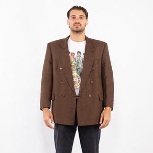 1970s Vintage Men&#39;s Wool Blazer Jacket, Size L Vintage Wool Jacket, Retro Sport Coat, Brown Wool Jacket, Heritage Fashion, Old Money Style