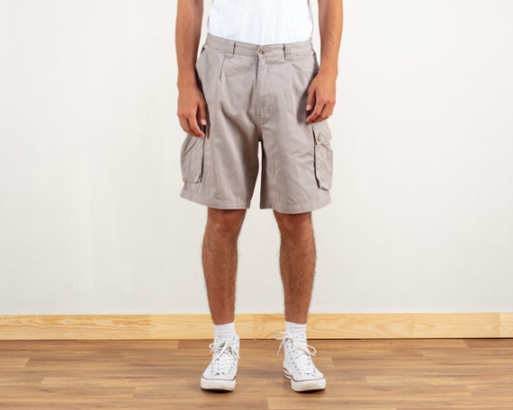 Grey Cargo Shorts Summer 90s Vintage 