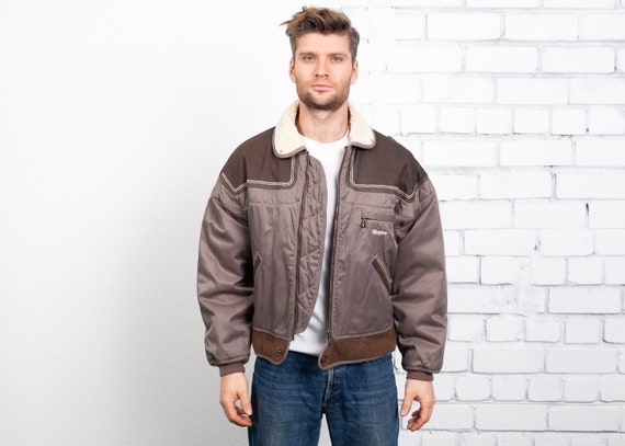 Padded Bomber Jacket . Vintage 90s Winter Jacket P