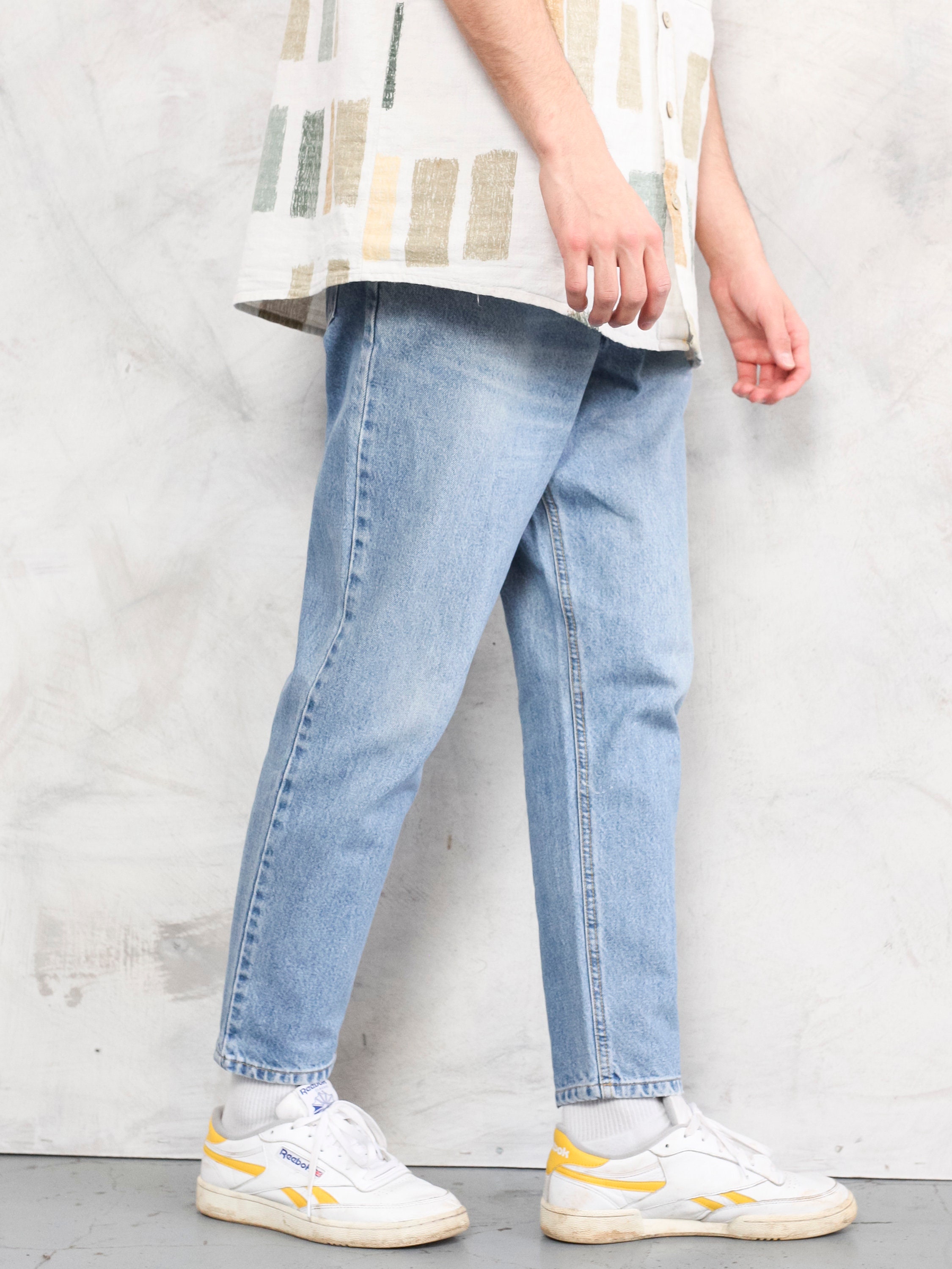Men Denim Pants vintage jeans 1990s straight fit men trousers | Etsy