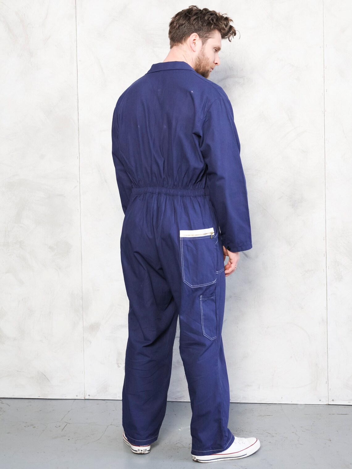 long sleeve postman blue jumpsuit long sleeve postman blue jumpsuit