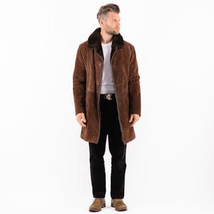 70's Western Suede Coat, Size L Vintage Men's Suede Coat, Western Cowboy Coat, Mens Clothing, Trapper Apparel, Old Fashioned Outerwear