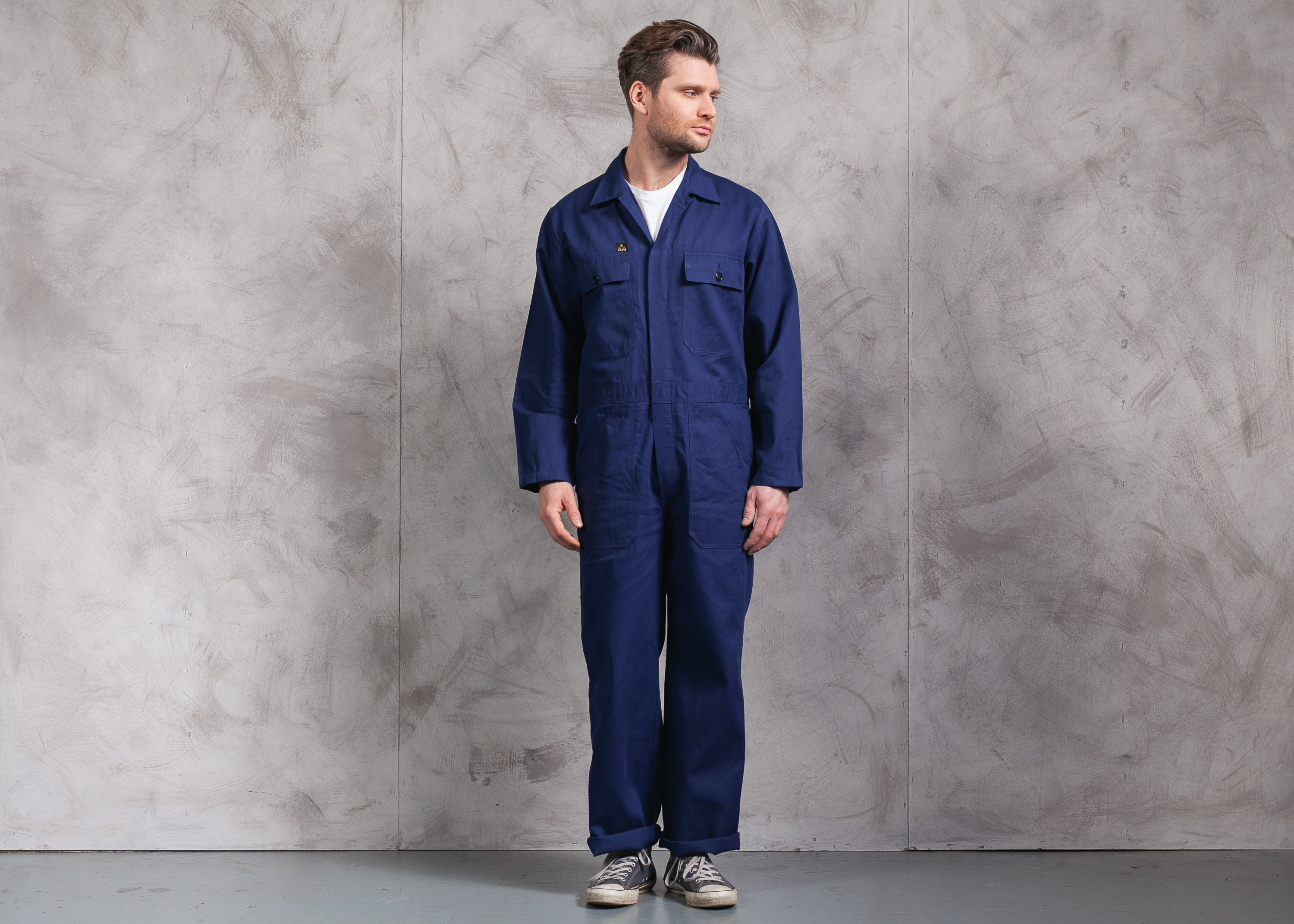 navy blue work jumpsuit