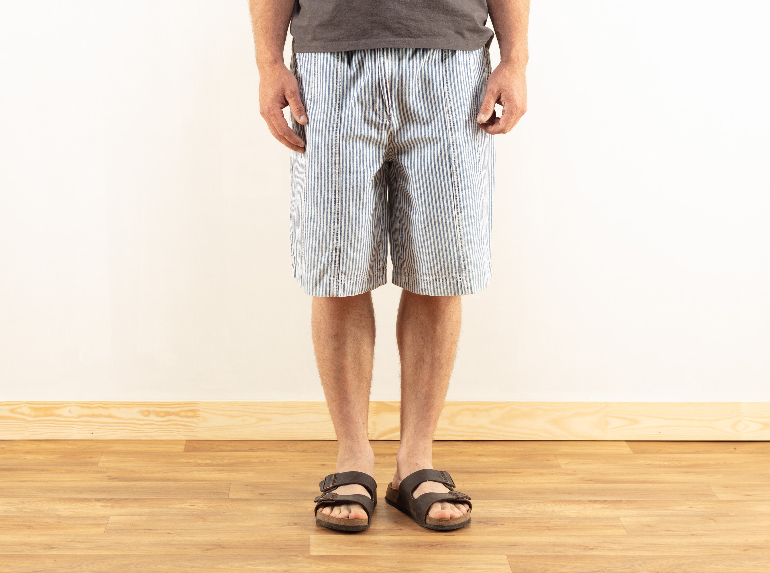 Striped Jean Shorts denim vintage 90s 