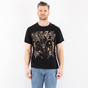Men&#39;s Kiss Band T-Shirt, Size M/L Band Tee, Graphic T-Shirt, Retro Tee, Vintage Printed Tee, Y2K Music Band Tee, Grunge Clothing