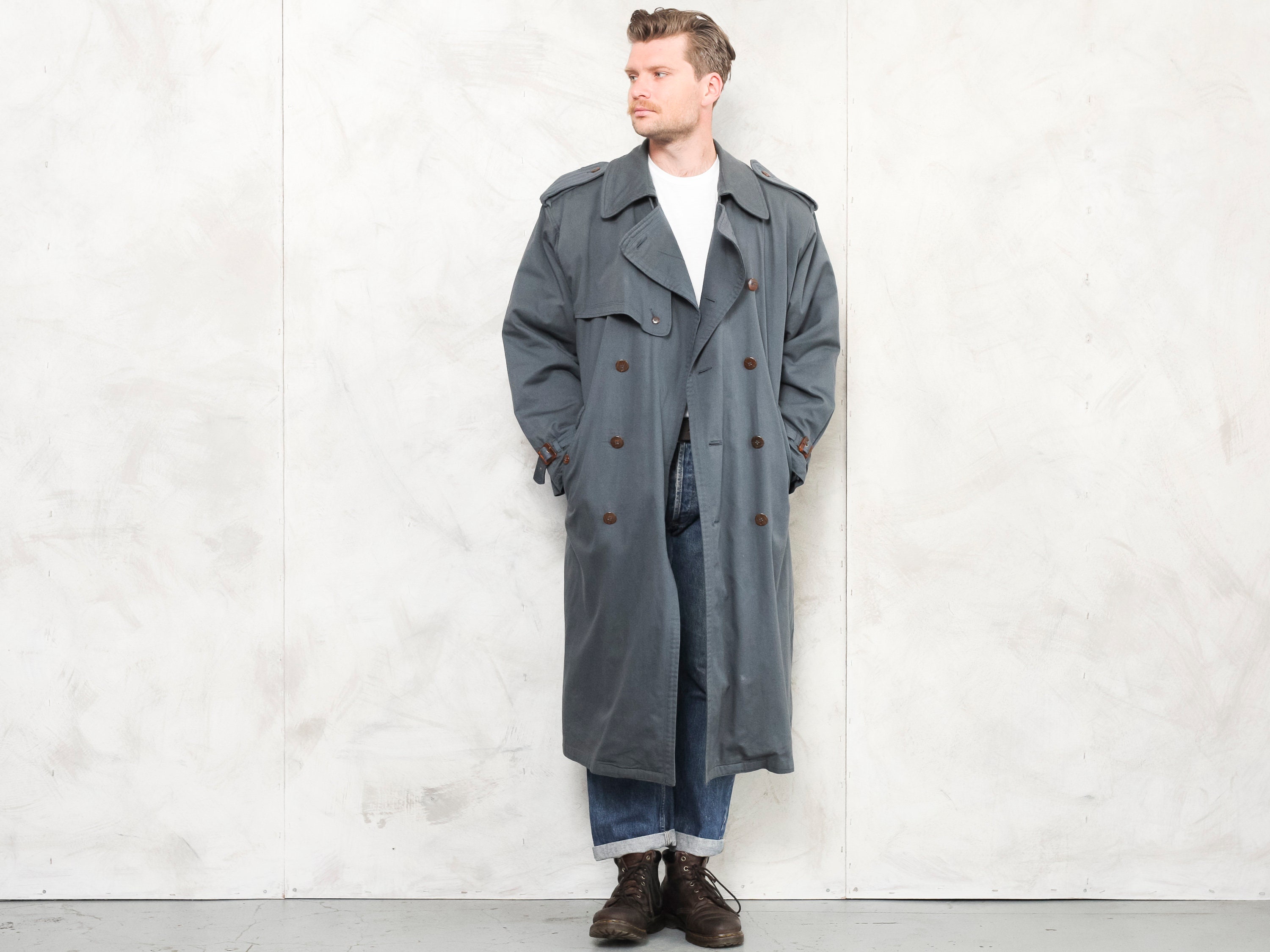 mens padded mac coat