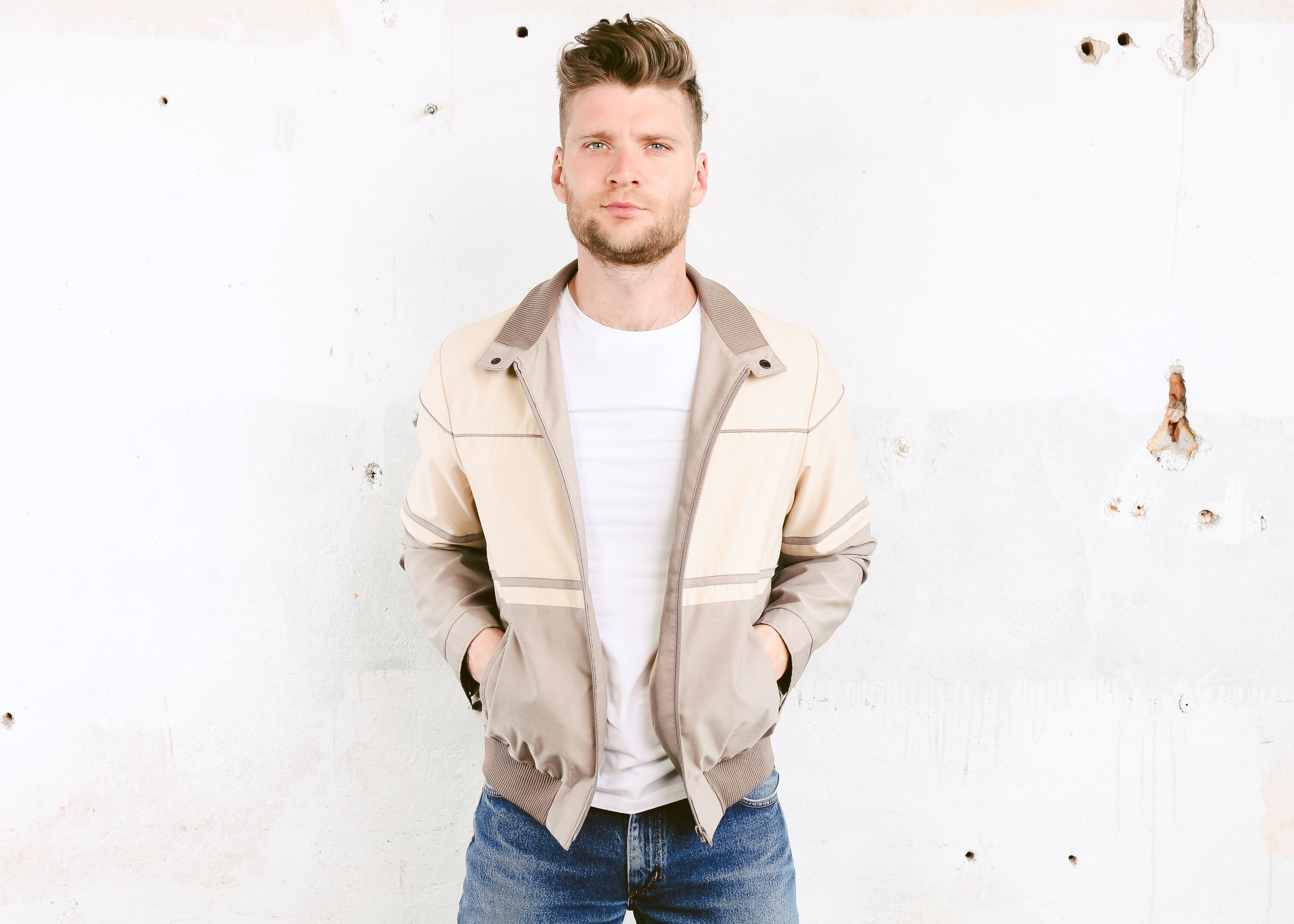 beige lightweight jacket