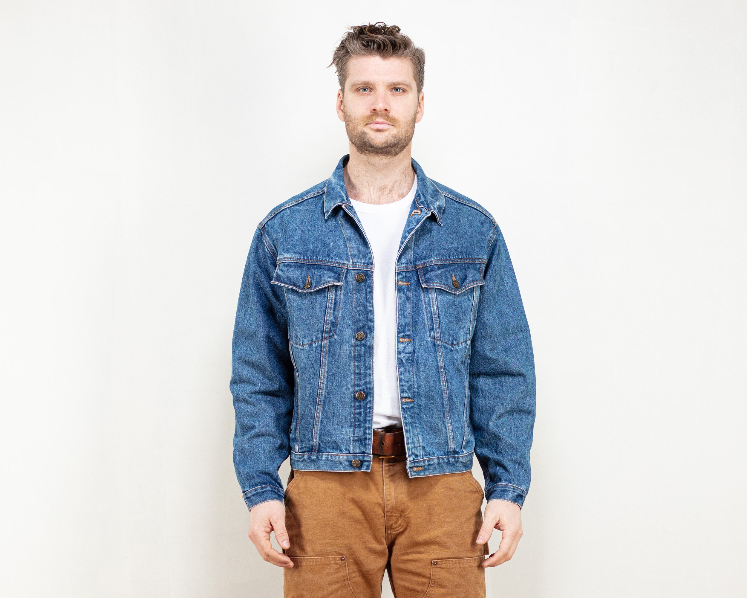 Vintage 90's Denim Jacket Faded Jean 
