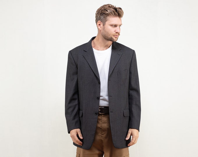 Ing Loro Piana Wool Blazer sports coat mens 1990s retro classic everyday smart casual men clothing size medium m