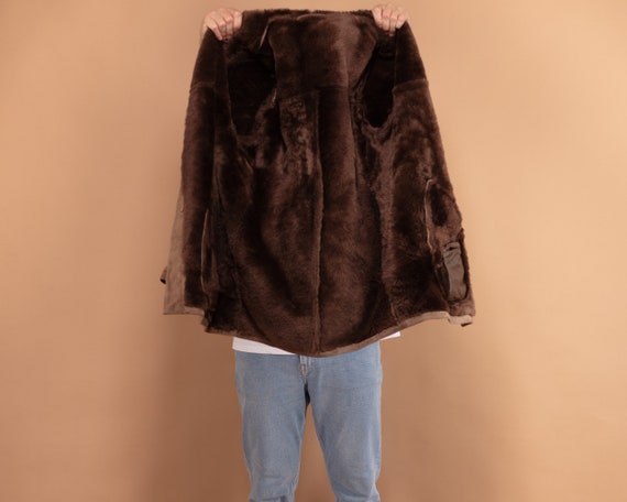 Vintage Shearling Coat 70s, Size Medium, Vintage … - image 4